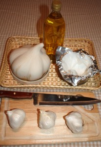 Items need for roasting garlic