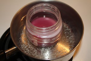 melt wax in double boiler