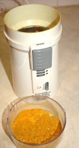 Grinding orange peel